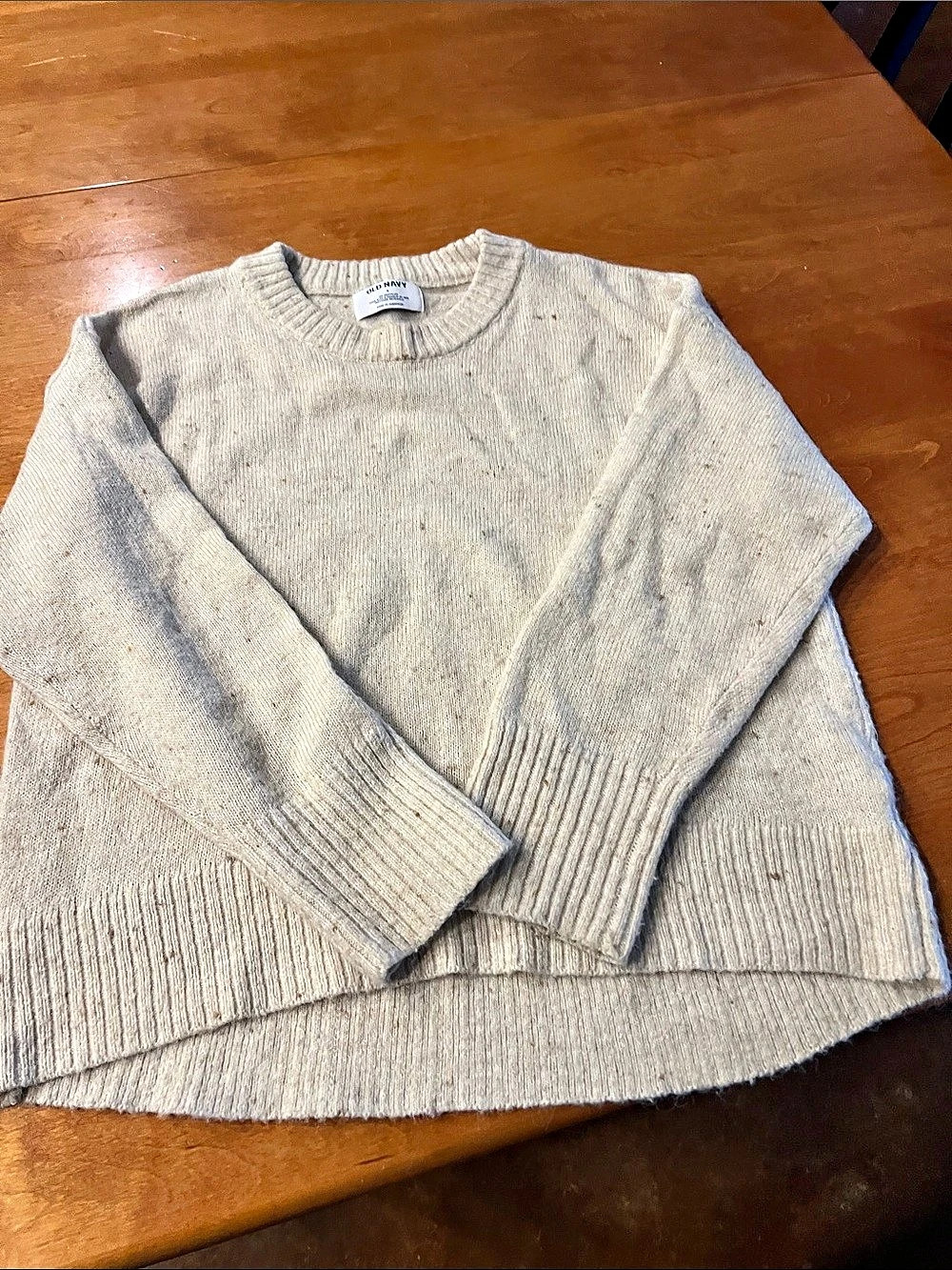 Old Navy Cream Crewneck Sweater